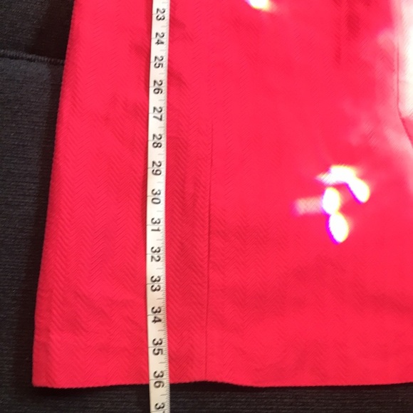 Talbots Pink Jacquard Sheath Cotton/Silk Dress with Gold Metal Accents Waist-4 - Picture 11 of 11